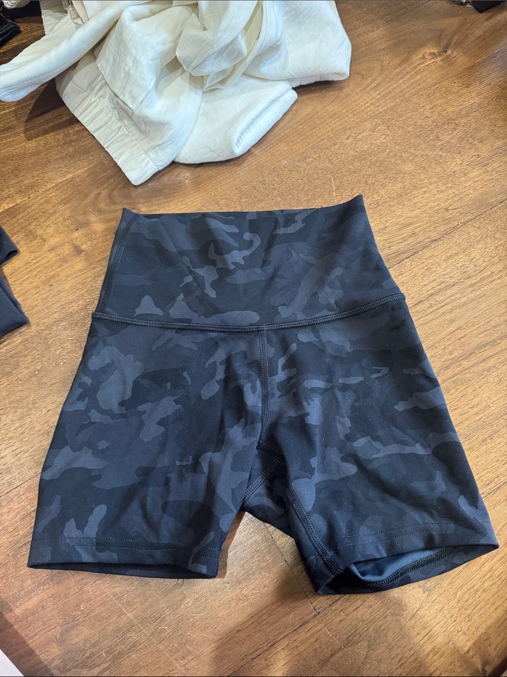 High-Waist Black Camo Women’s lululemon Shorts